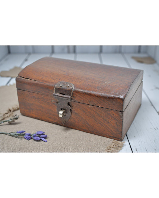 Vintage Wooden Small Storage Box Original Old Hand Crafted