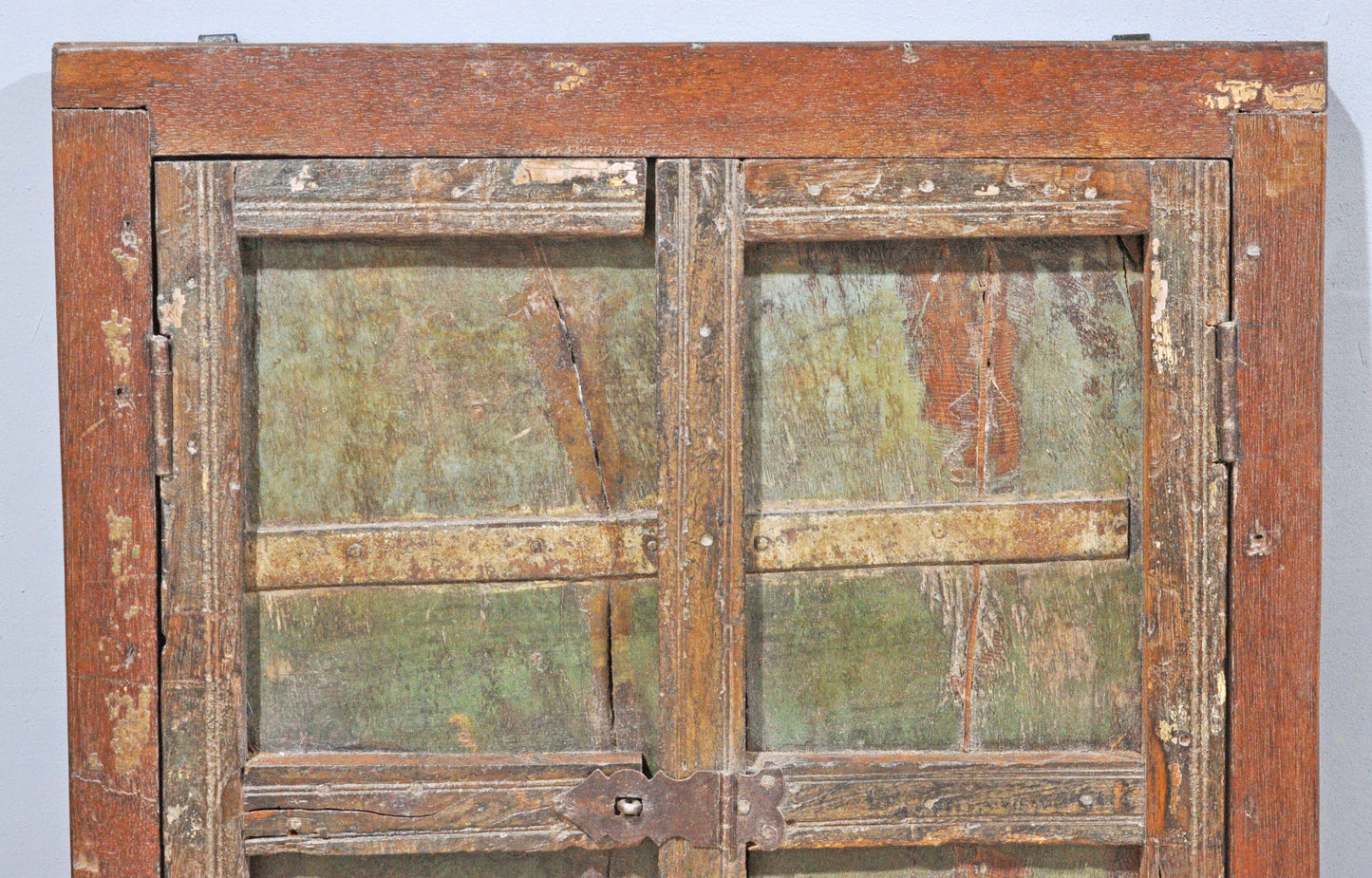 Antique Wooden Wall Hanging Window Panel Frame Original Old Hand Crafted