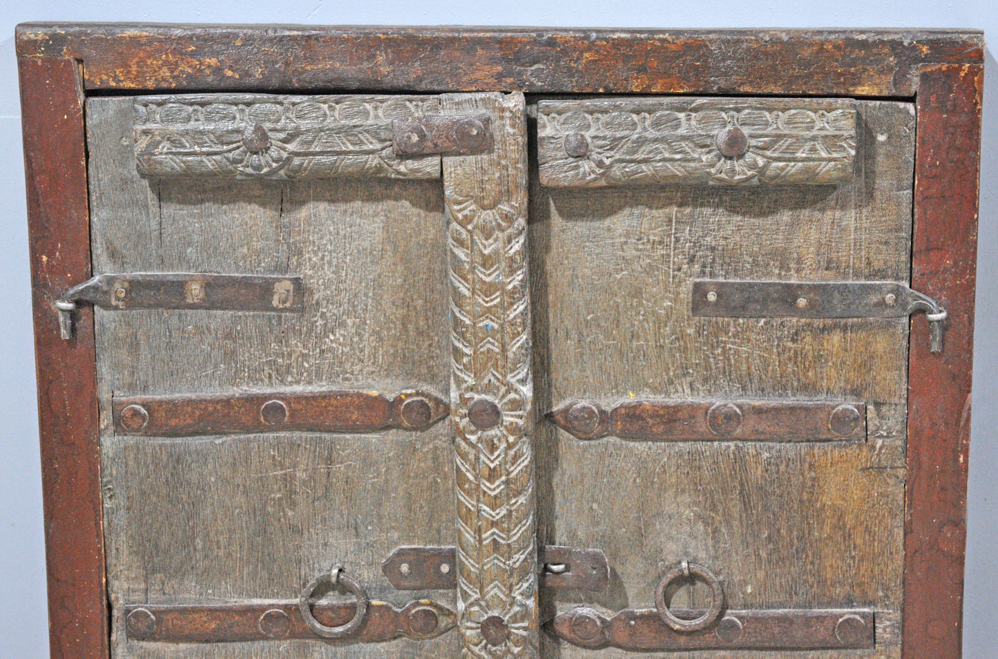 Antique Wooden Wall Hanging Window Panel Frame Original Old Hand Crafted