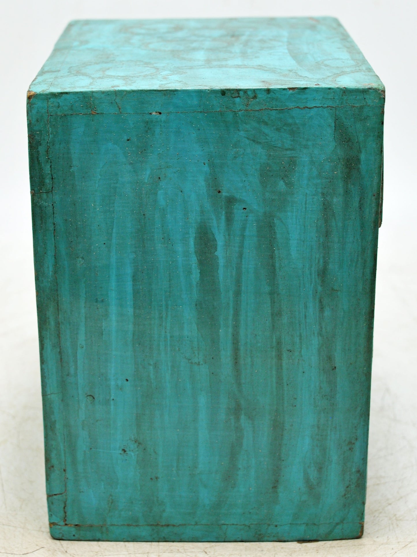 Vintage Wooden Small 3 Drawers Storage Box Original Old Hand Crafted Painted