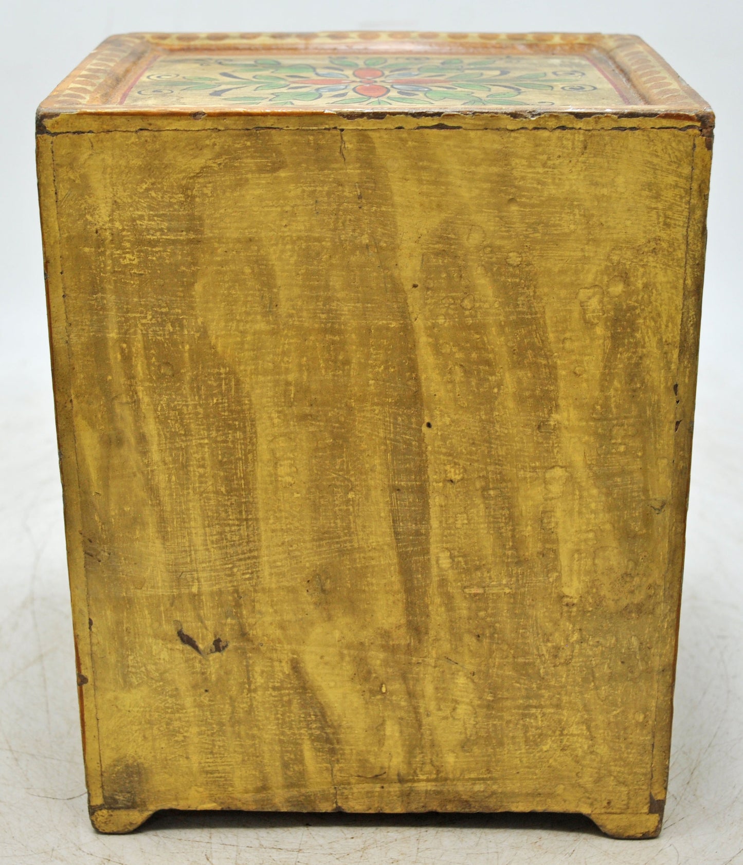 Vintage Wooden 4 Drawers Storage Box Original Old Hand Crafted Painted