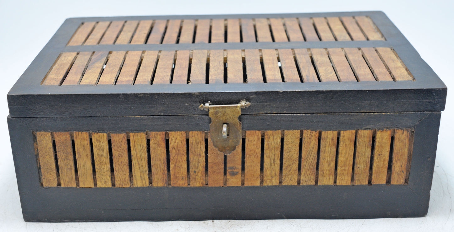 Vintage Wooden Storage Chest Box Original Old Hand Crafted