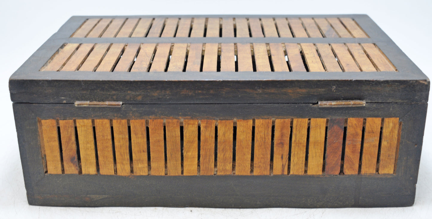 Vintage Wooden Storage Chest Box Original Old Hand Crafted