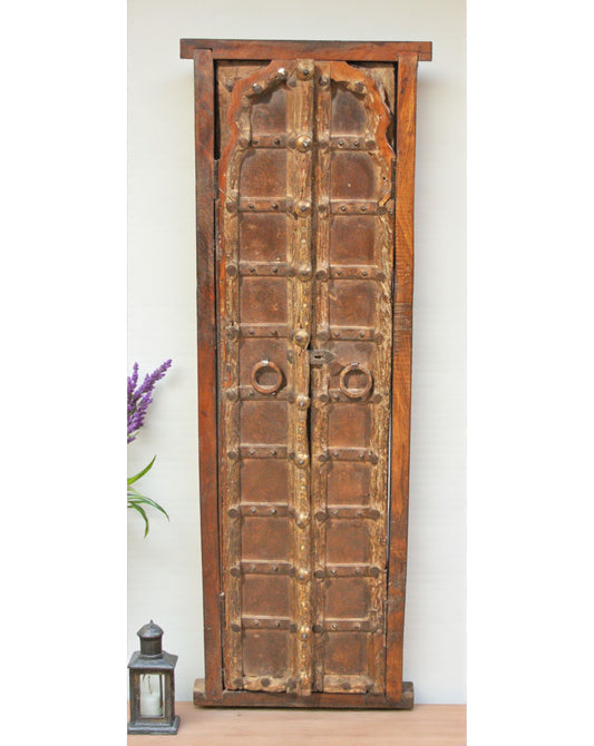 Antique Wooden Large Tall Window Panels With Frame Original Old Very Fine