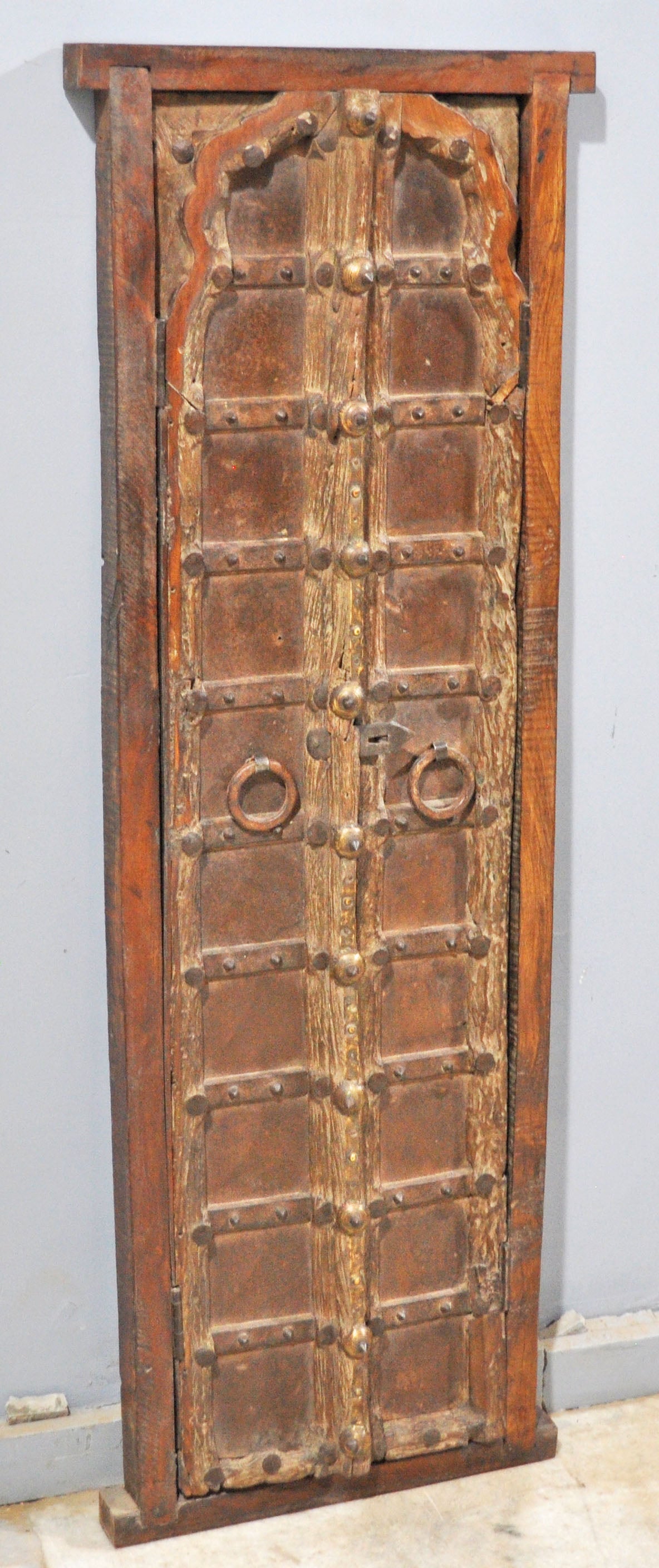 Antique Wooden Large Tall Window Panels With Frame Original Old Very Fine