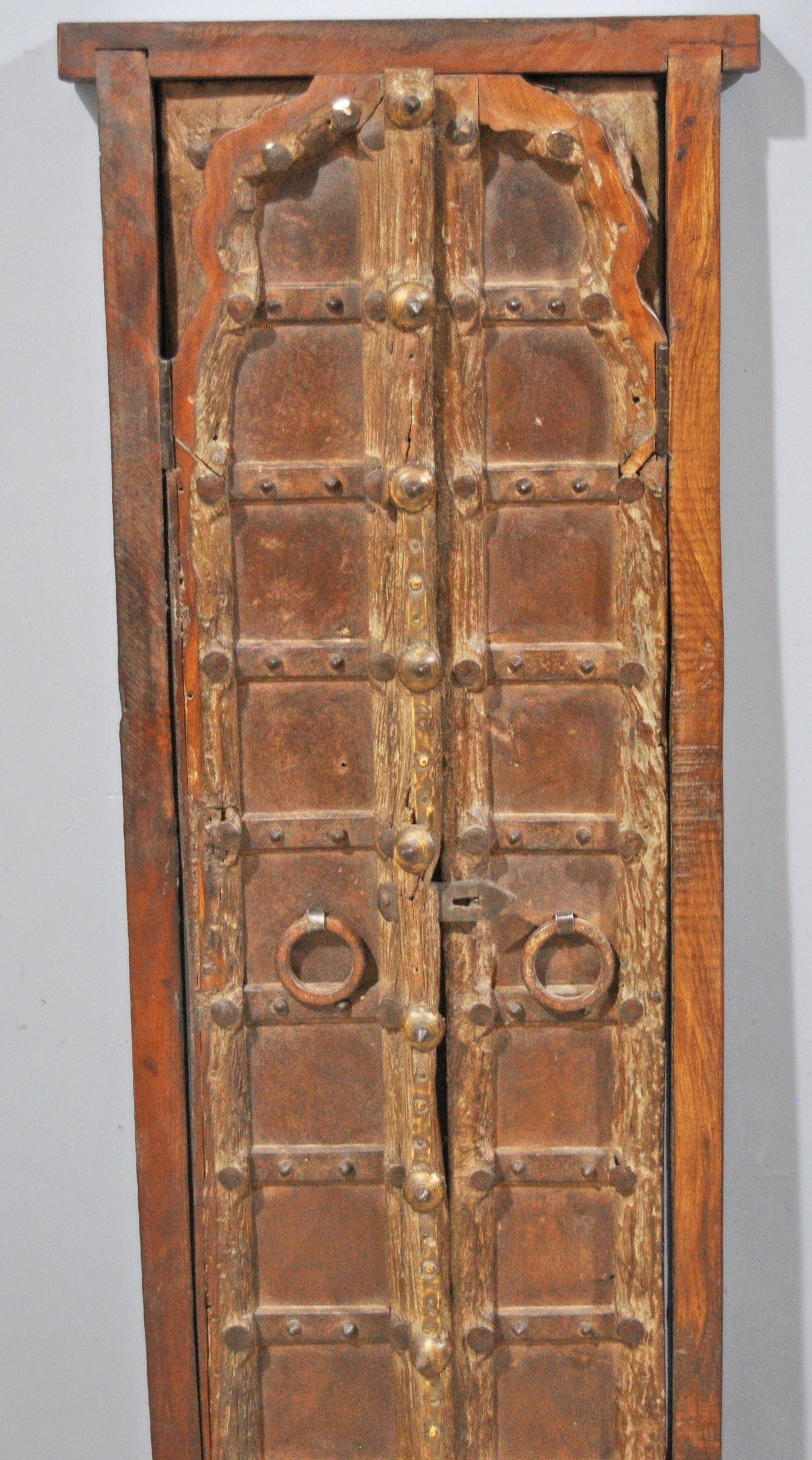 Antique Wooden Large Tall Window Panels With Frame Original Old Very Fine