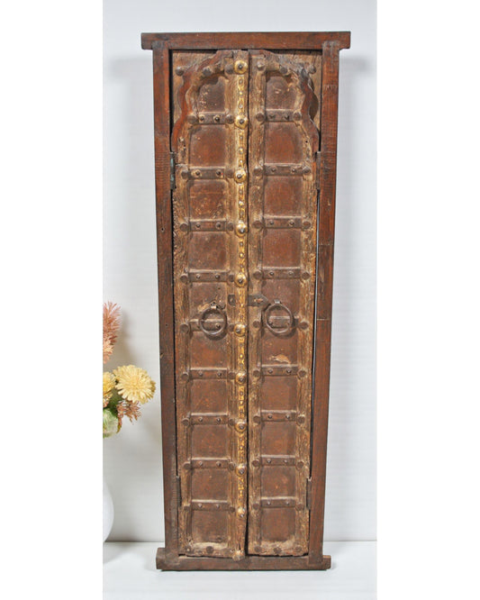 Antique Wooden Large Tall Window Panels With Frame Original Old Very Fine