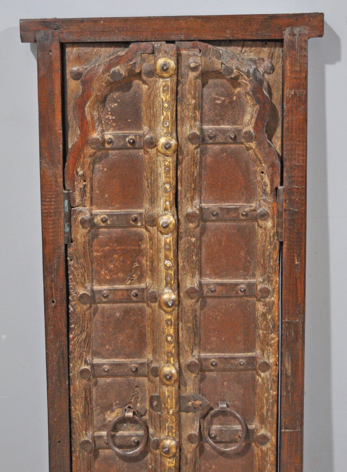 Antique Wooden Large Tall Window Panels With Frame Original Old Very Fine