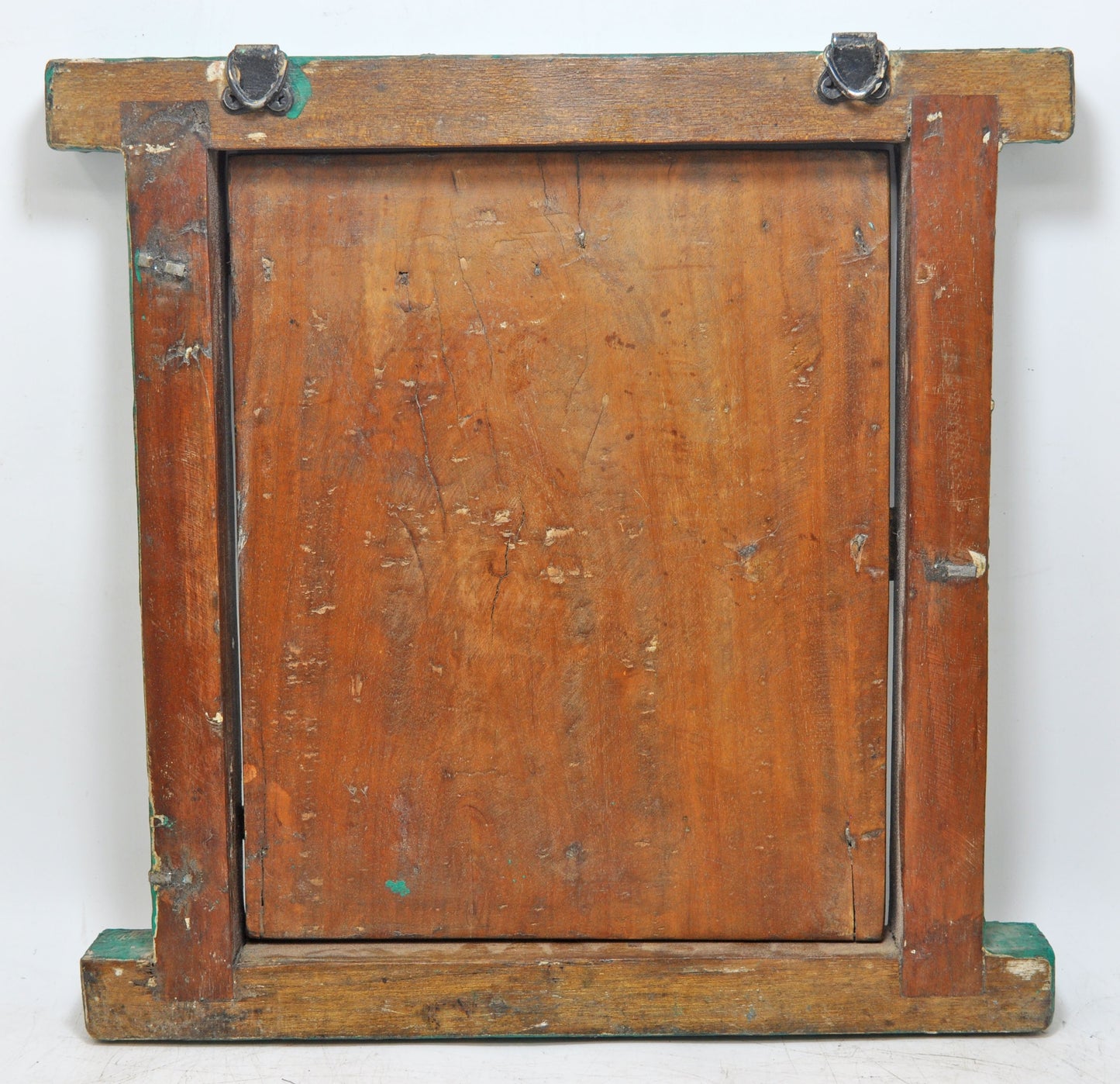 Antique Wooden Wall Décor Small Window Original Old Hand Crafted New Painted