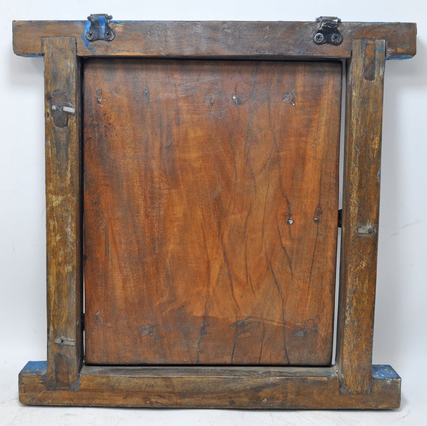 Antique Wooden Wall Décor Small Window Original Old Hand Crafted New Painted