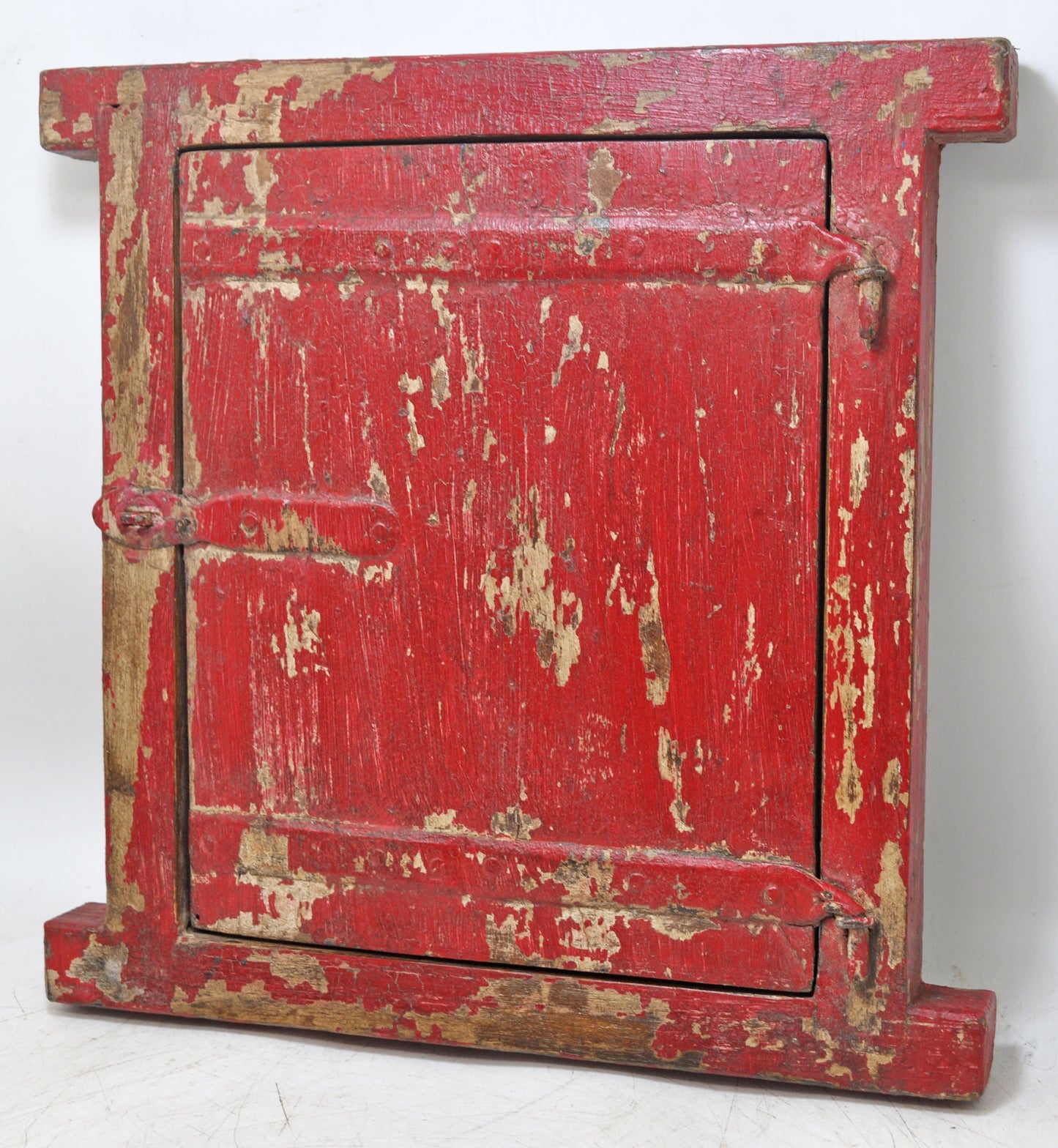 Antique Wooden Wall Décor Small Window Original Old Hand Crafted New Painted