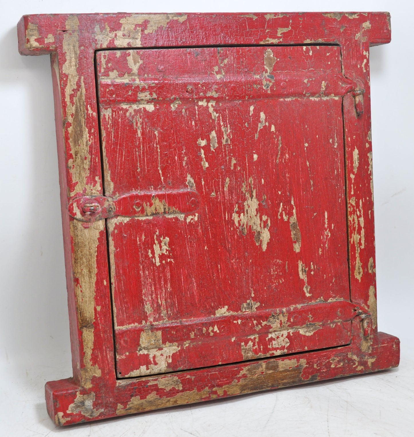 Antique Wooden Wall Décor Small Window Original Old Hand Crafted New Painted