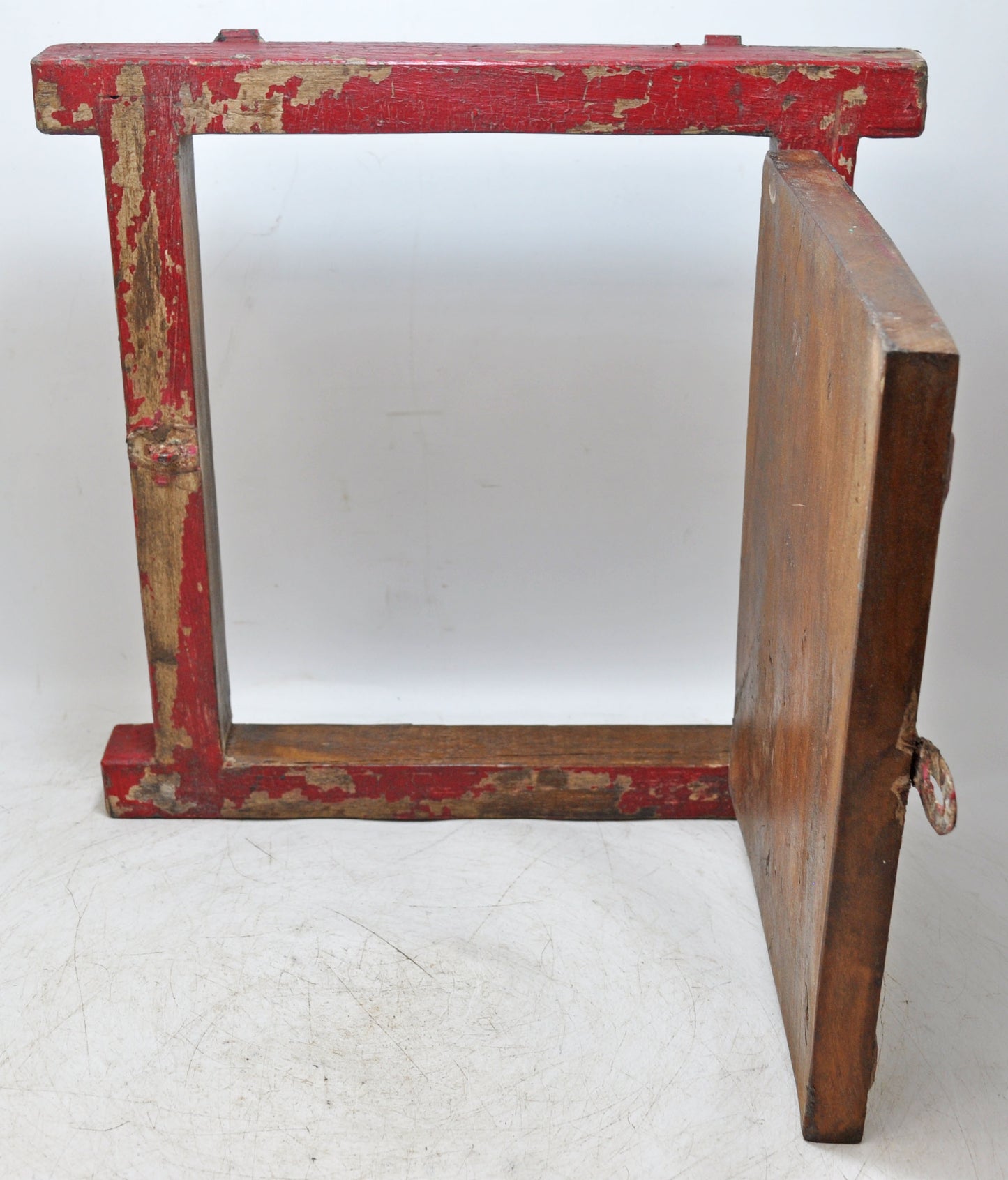 Antique Wooden Wall Décor Small Window Original Old Hand Crafted New Painted