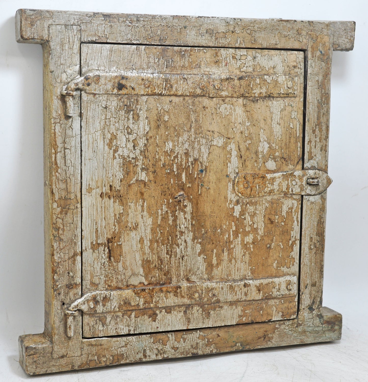 Antique Wooden Wall Décor Small Window Original Old Hand Crafted New Painted