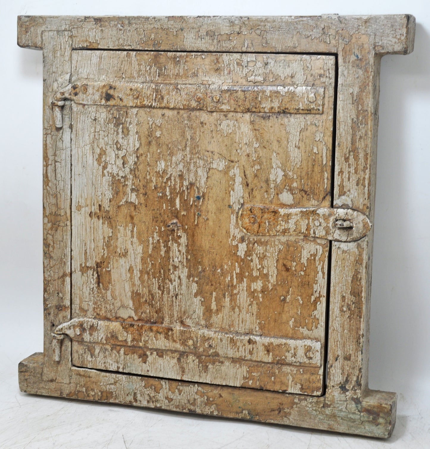 Antique Wooden Wall Décor Small Window Original Old Hand Crafted New Painted