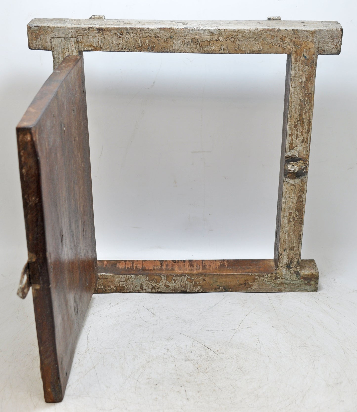 Antique Wooden Wall Décor Small Window Original Old Hand Crafted New Painted