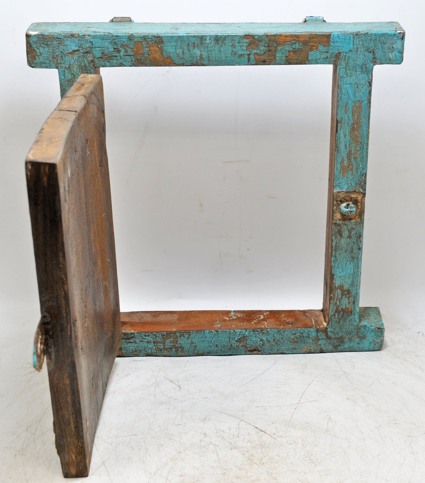 Antique Wooden Wall Décor Small Window Original Old Hand Crafted New Painted