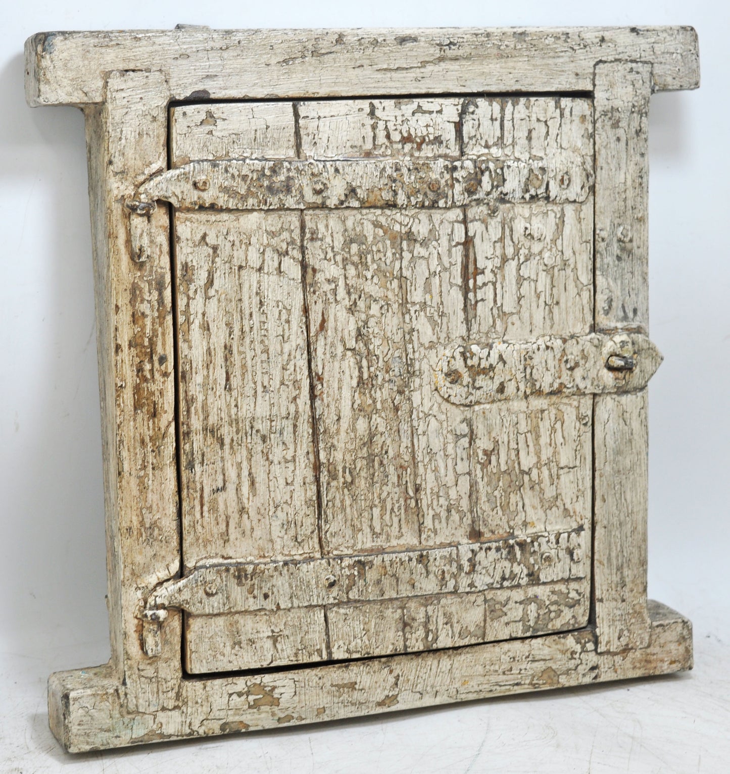 Antique Wooden Wall Décor Small Window Original Old Hand Crafted New Painted