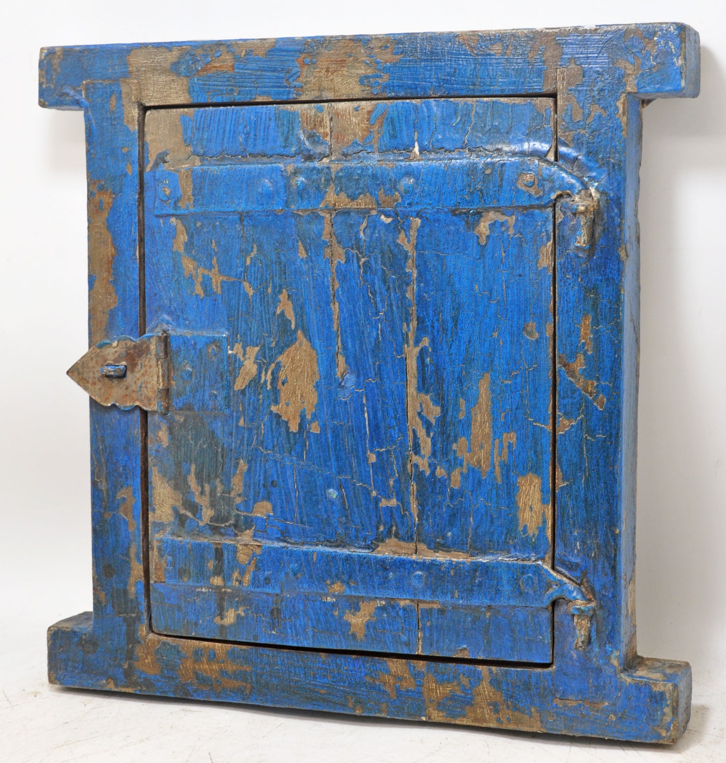 Antique Wooden Wall Décor Small Window Original Old Hand Crafted New Painted