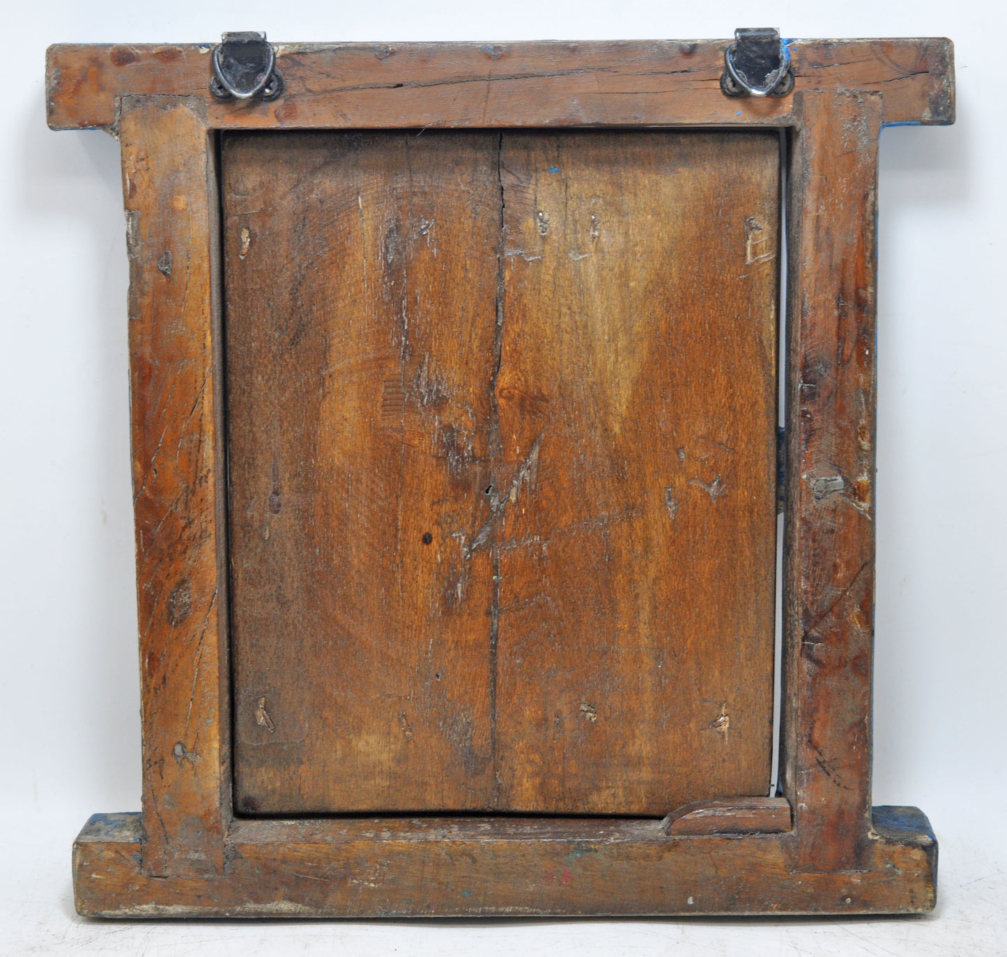 Antique Wooden Wall Décor Small Window Original Old Hand Crafted New Painted