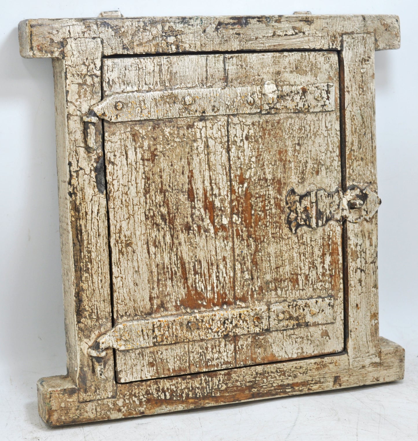 Antique Wooden Wall Décor Small Window Original Old Hand Crafted New Painted