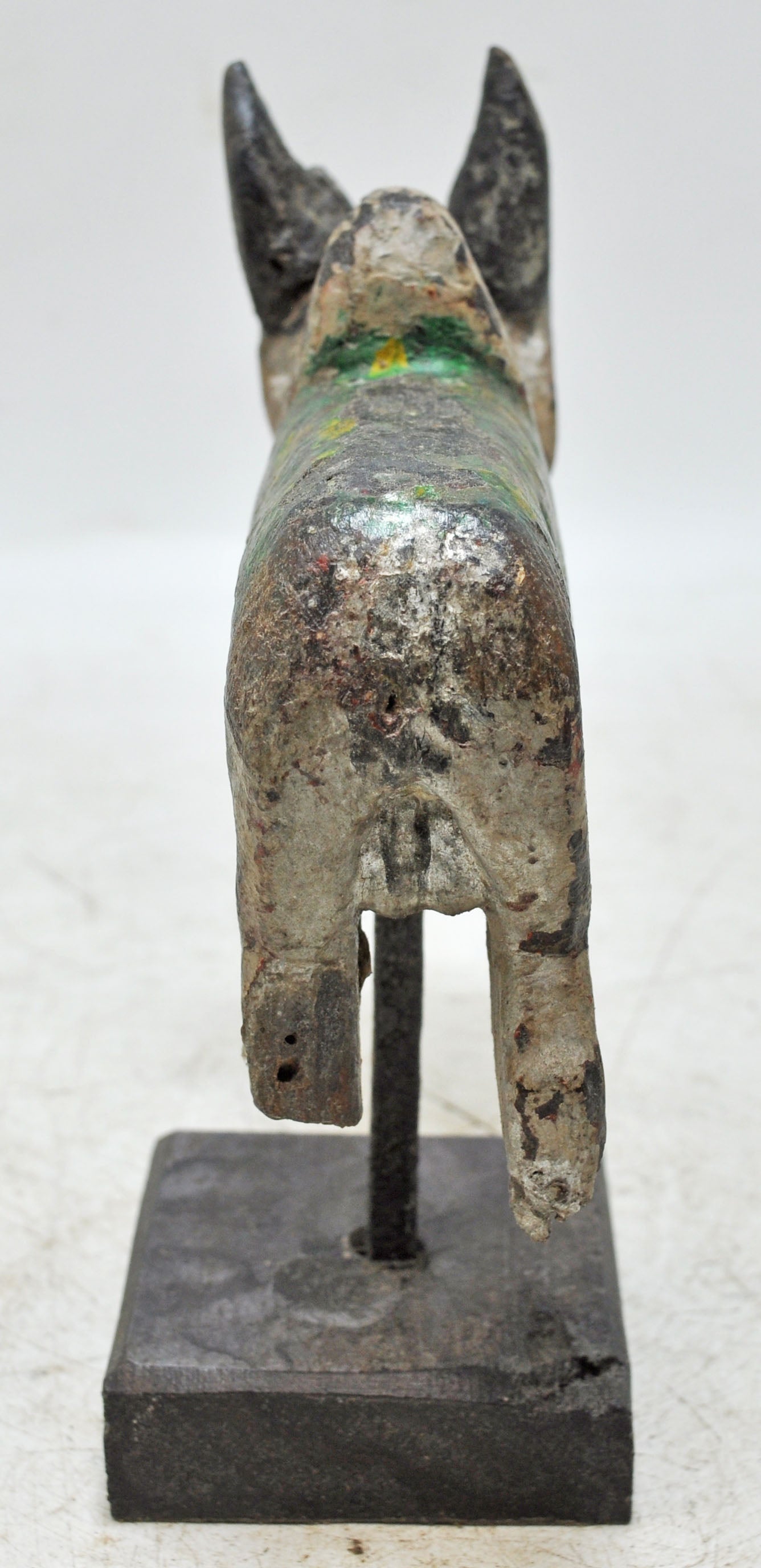 Antique Wooden Holy Cow Nandi Figurne Original Old Hand Carved Painted