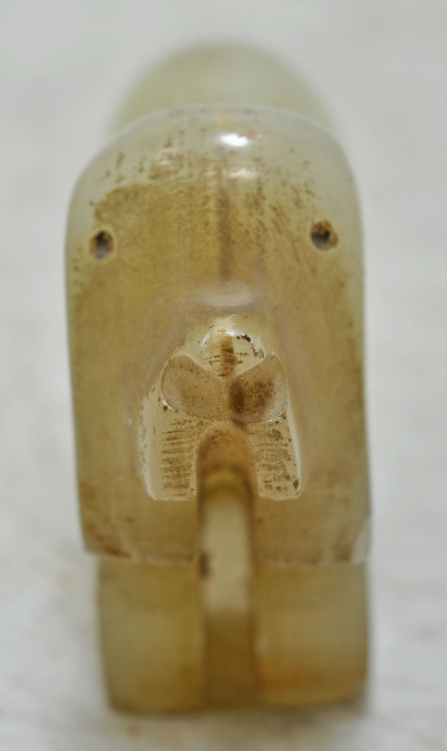 Vintage Semi Precious Agate Stone Small Dog Figurine Original Old Hand Carved