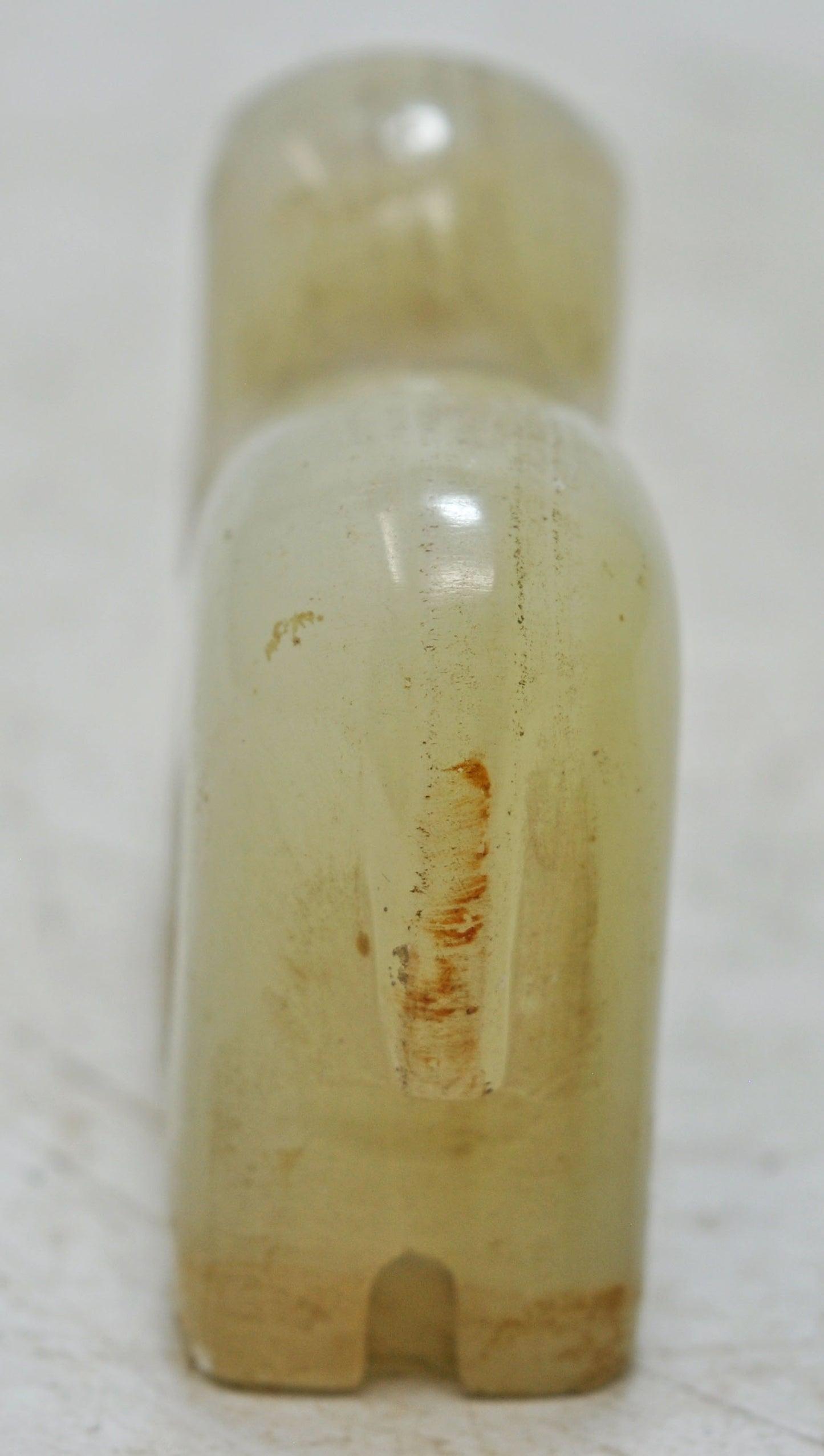 Vintage Semi Precious Agate Stone Small Dog Figurine Original Old Hand Carved