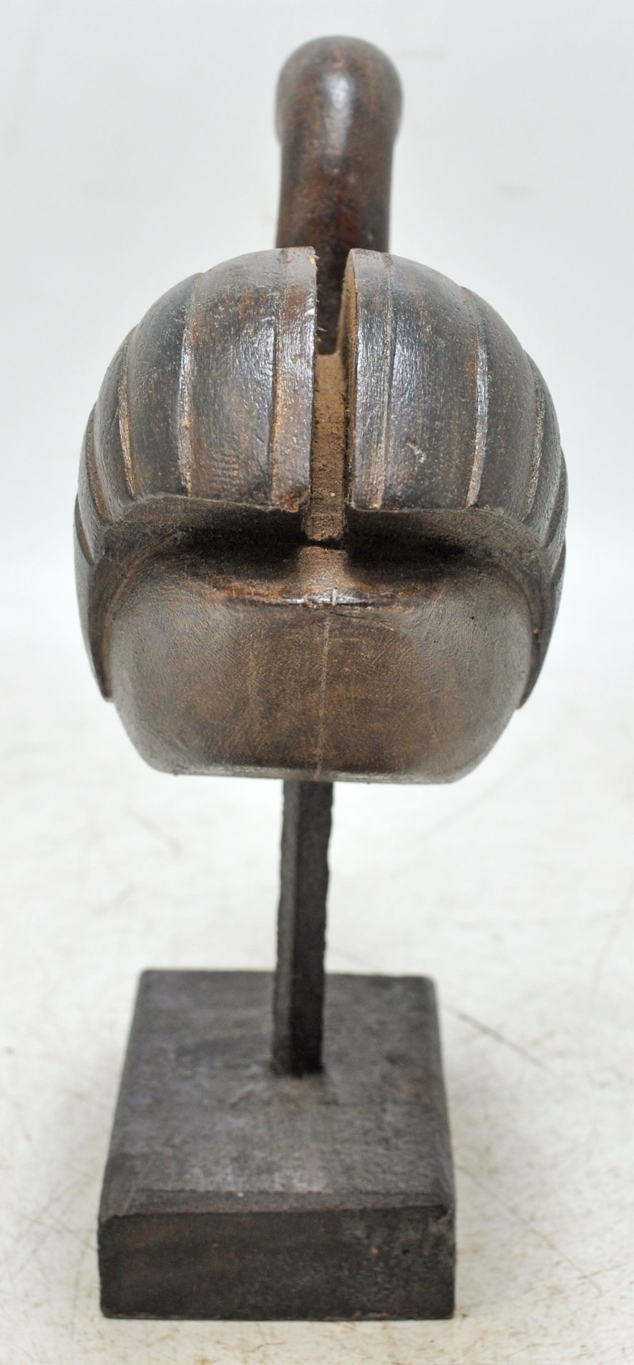 Vintage Wooden Duck Bird Figurine on Stand Original Old Hand Carved