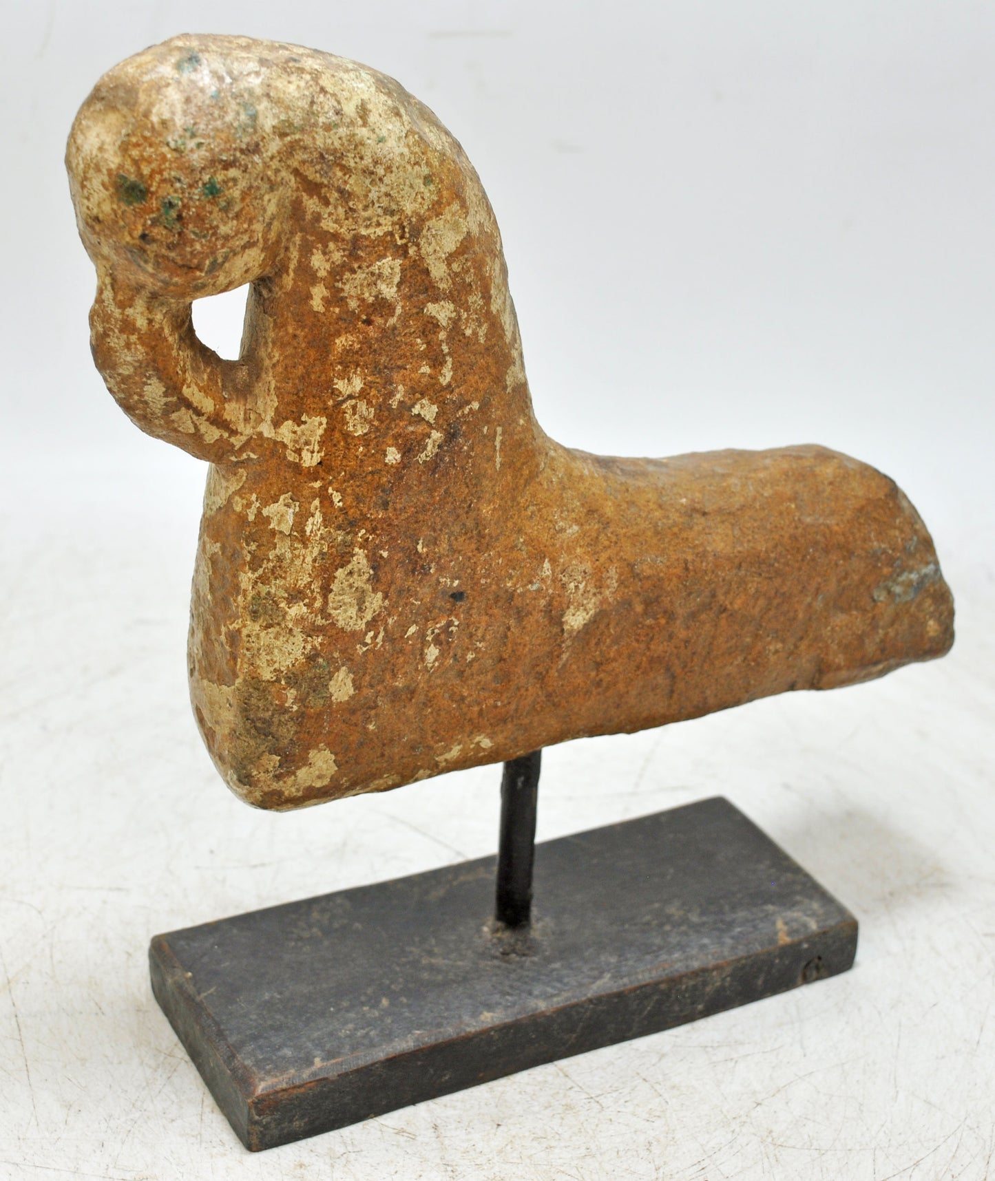 Antique Sand Stone Bird Figurine on Stand Original Old Fine Hand Carved