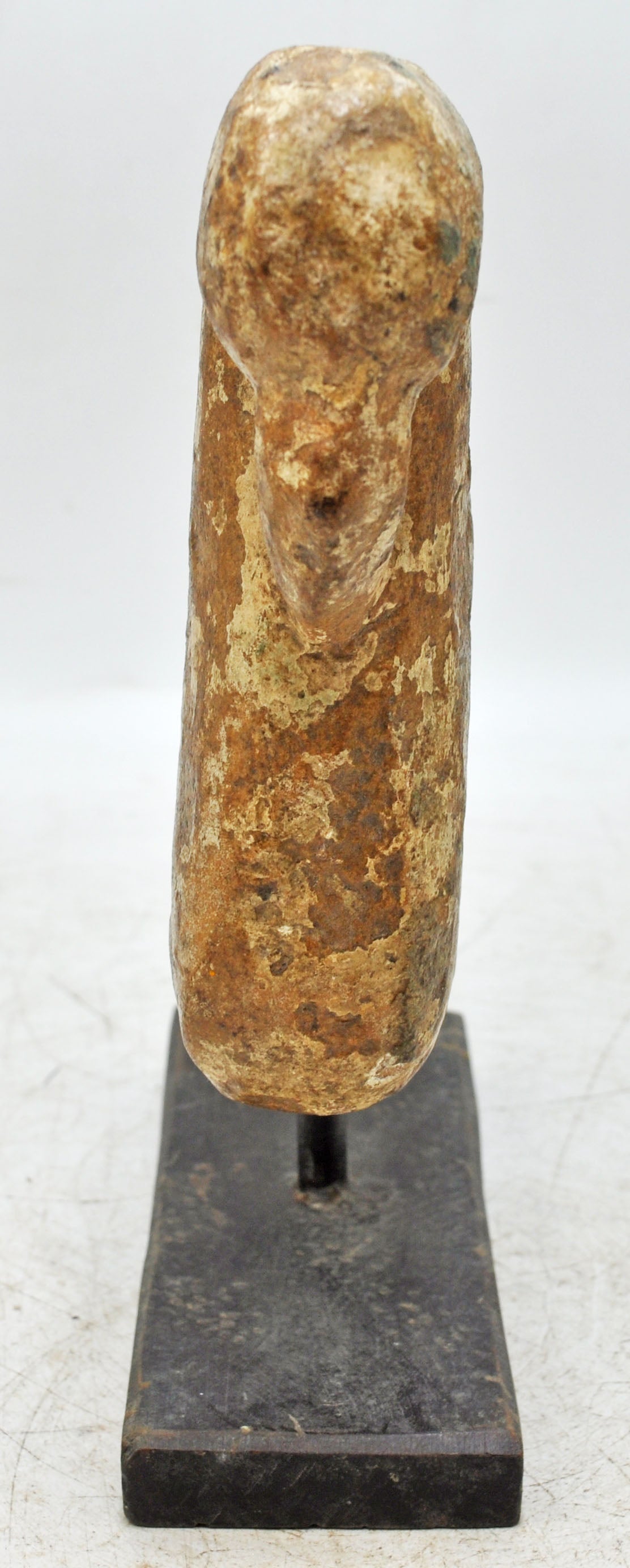 Antique Sand Stone Bird Figurine on Stand Original Old Fine Hand Carved