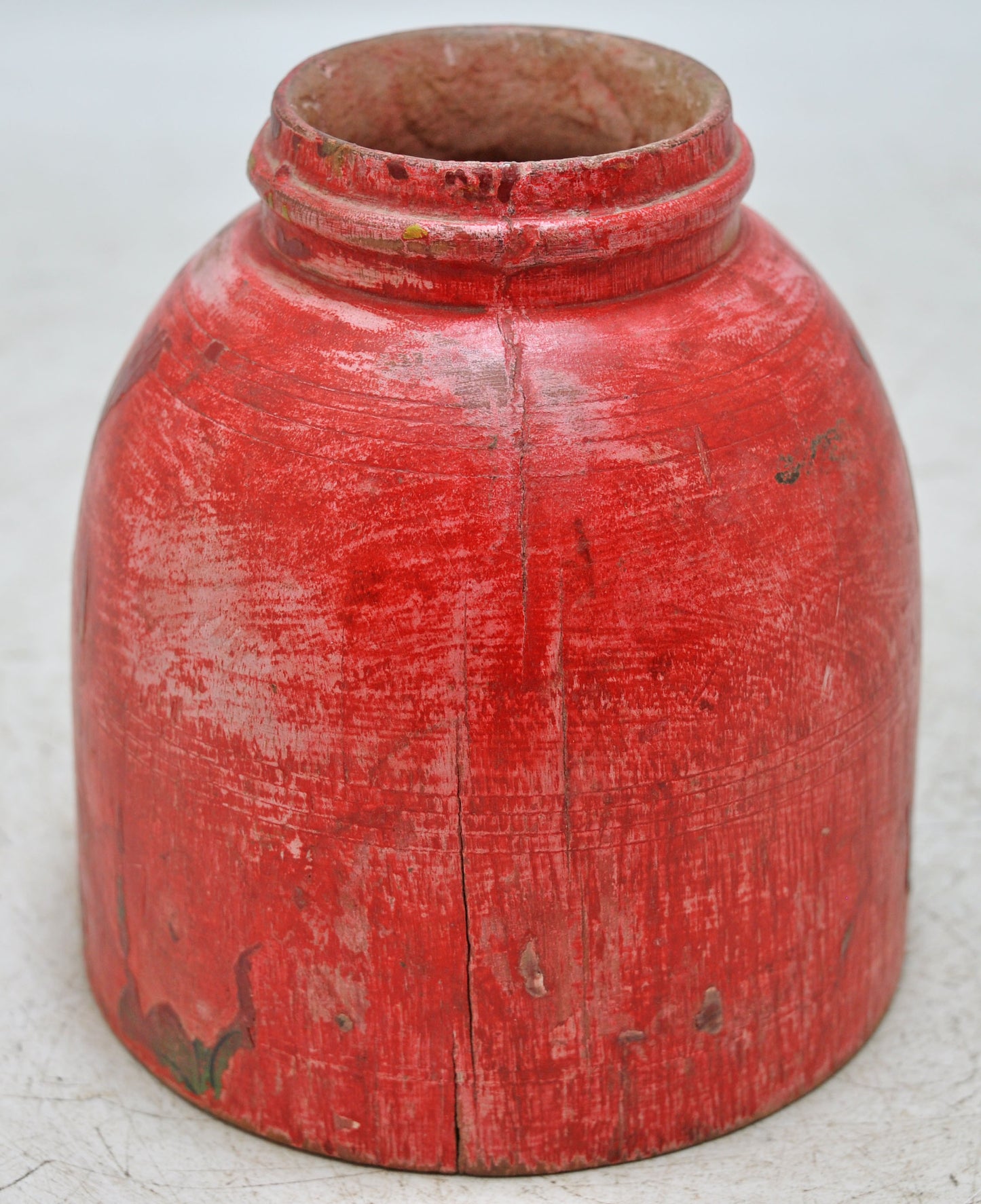 Vintage Wooden Grain Measurement Paili Pot Original Old Hand Carved
