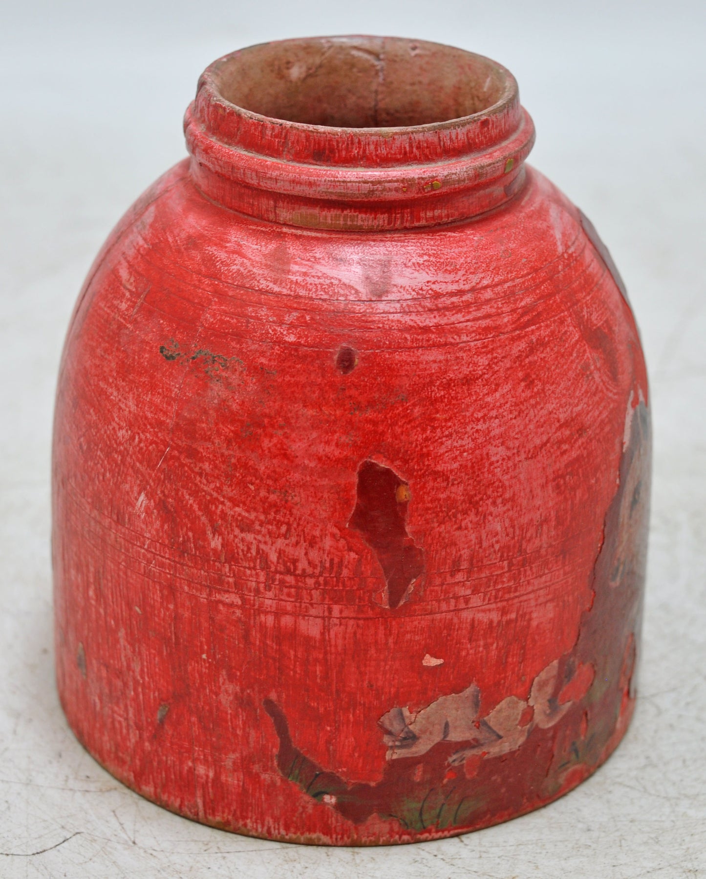 Vintage Wooden Grain Measurement Paili Pot Original Old Hand Carved