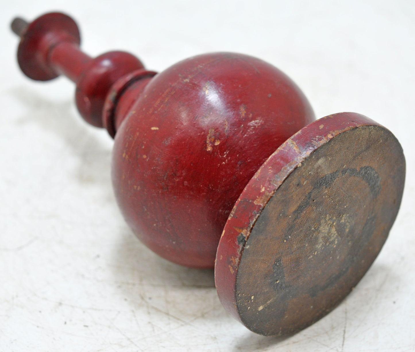 Antique Wooden Kum Kum Powder Tika Box Original Old Fine Lacquer Painted