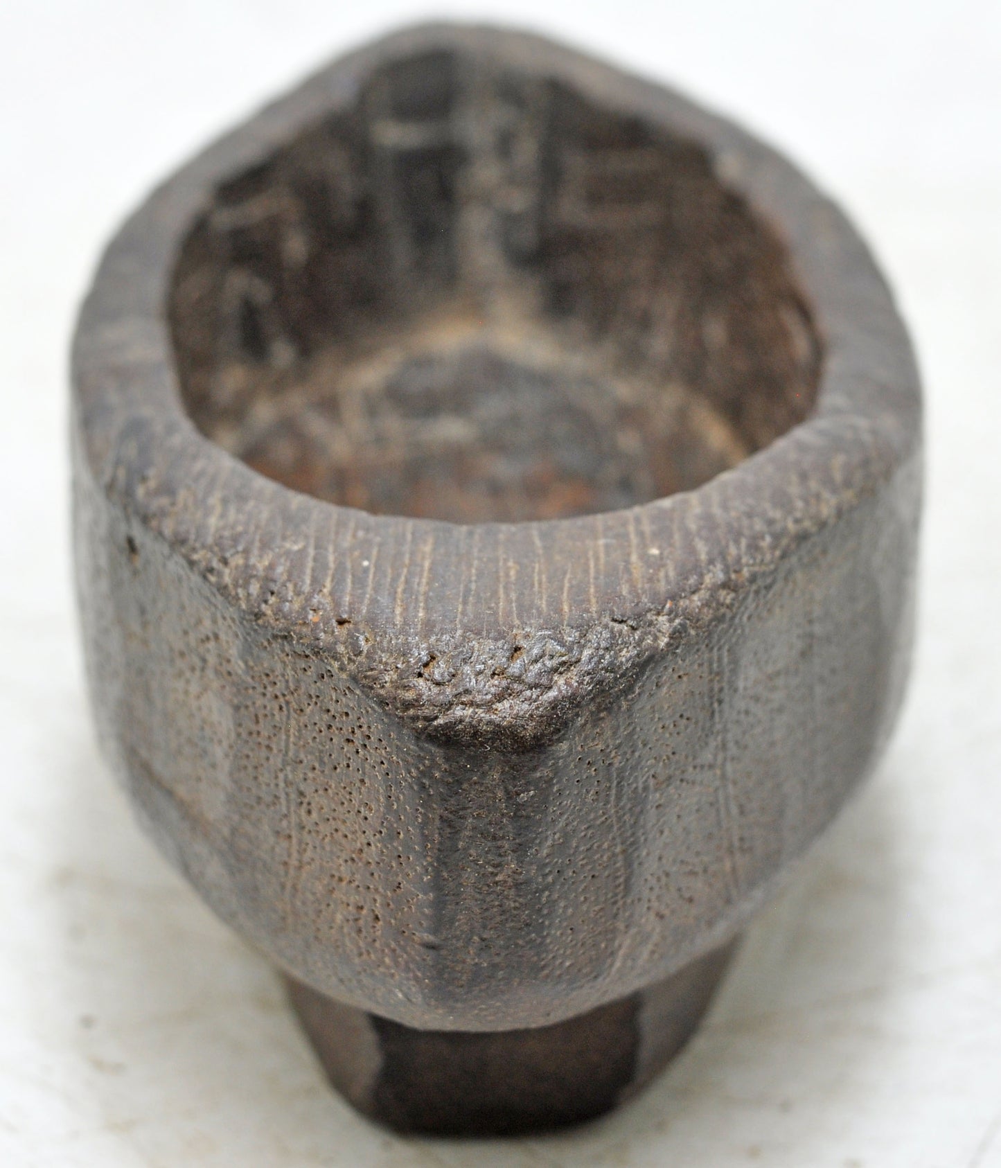 Antique Wooden Boat Shaped Oval Spice Bowl Original Old Hand Carved