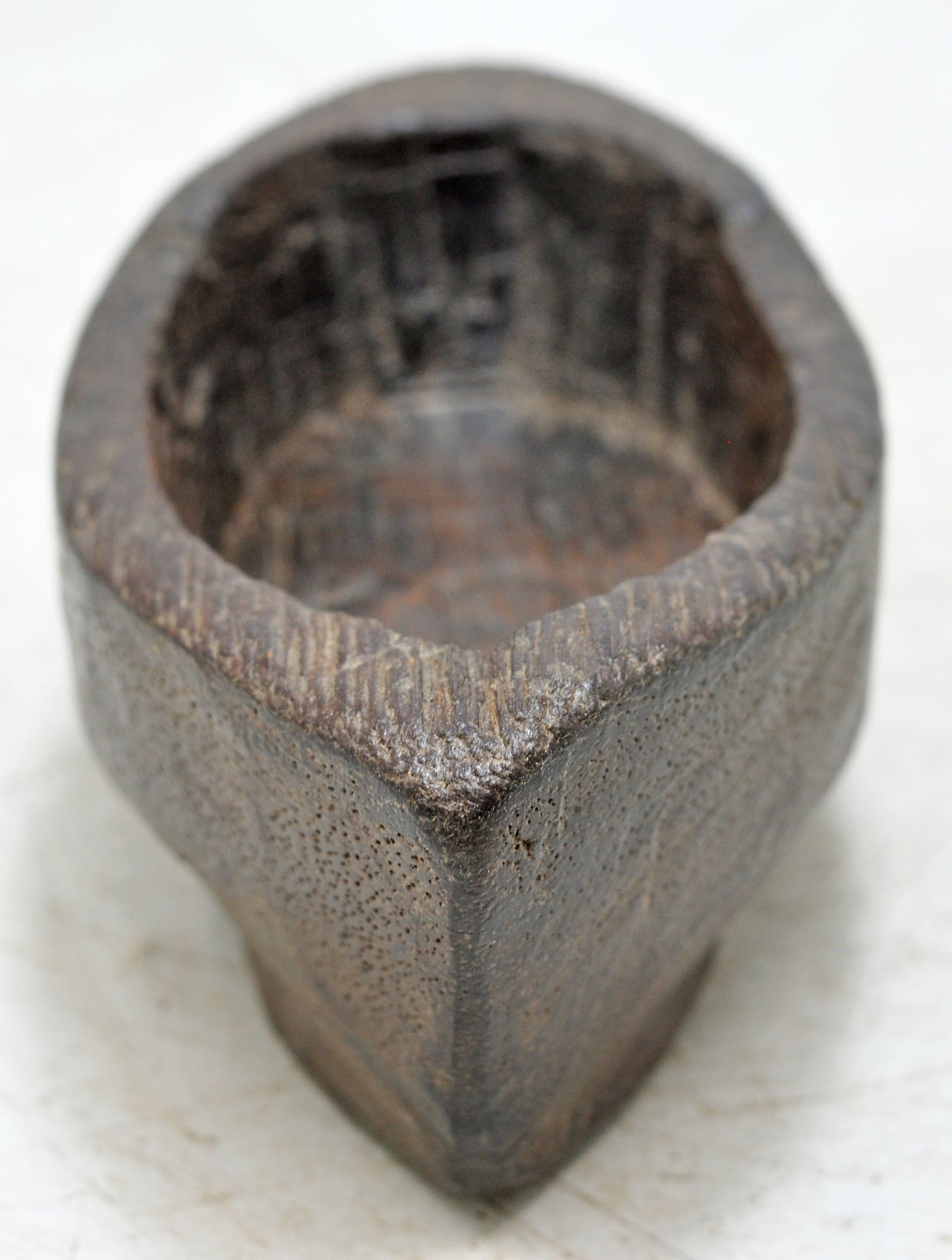 Antique Wooden Boat Shaped Oval Spice Bowl Original Old Hand Carved