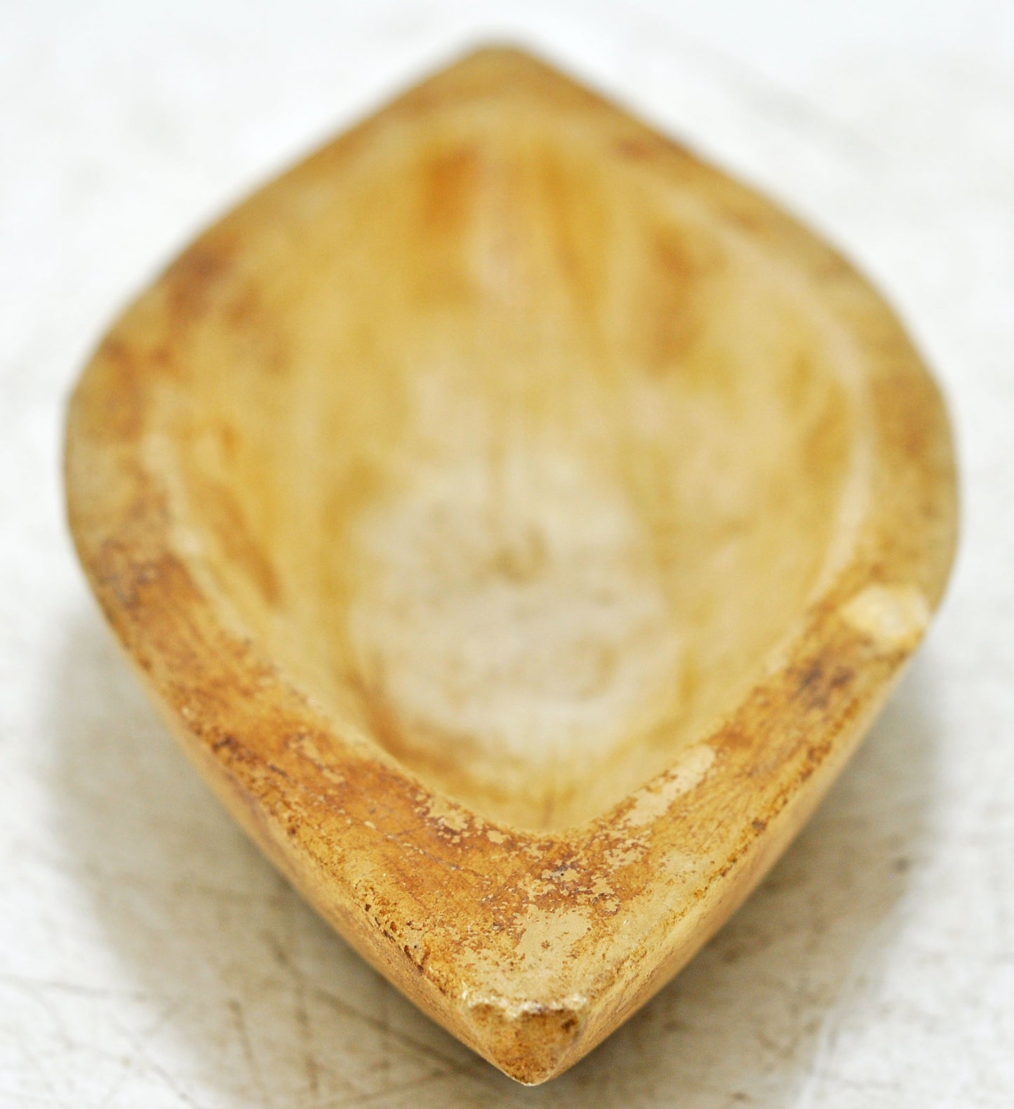 Antique White Marble Oval Spice Grinding Kharal Bowl Original Old Hand Carved