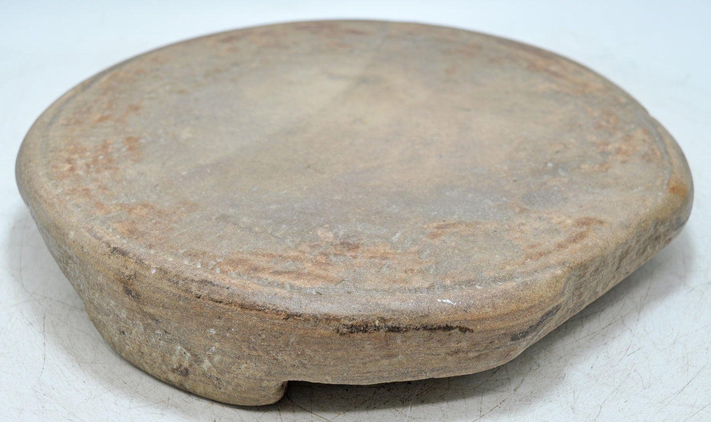 Antique Sand Stone Round Chapati Bread Rolling Plate Original Old Hand Carved