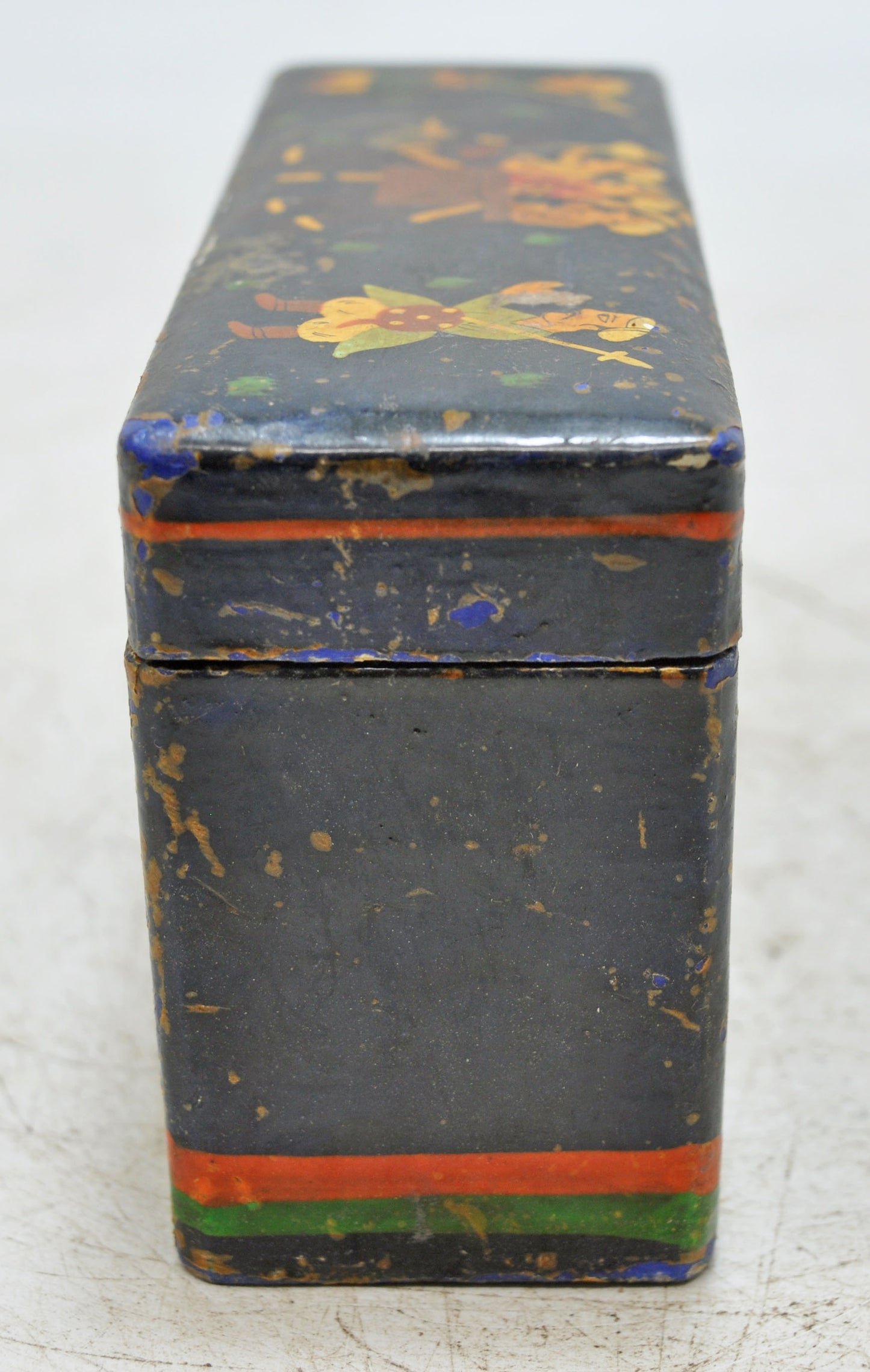 Vintage Wooden Small Storage Box Original Old Hand Crafted Painted