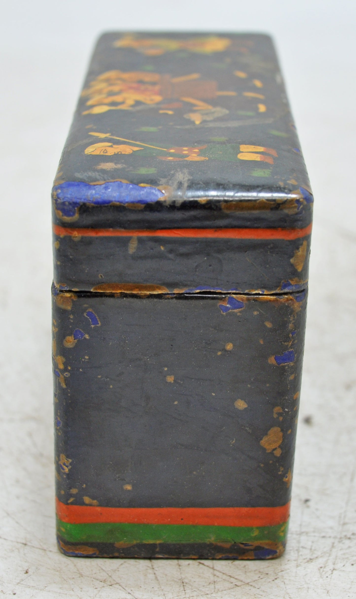 Vintage Wooden Small Storage Box Original Old Hand Crafted Painted