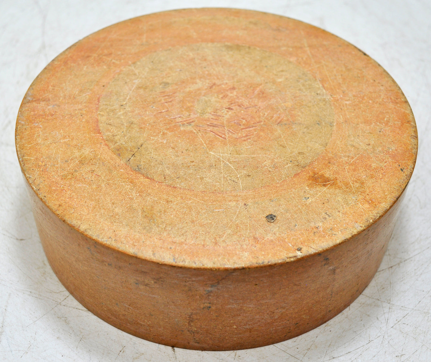 Vintage Sand Stone Round Kitchenware Box Original Old Hand Crafted