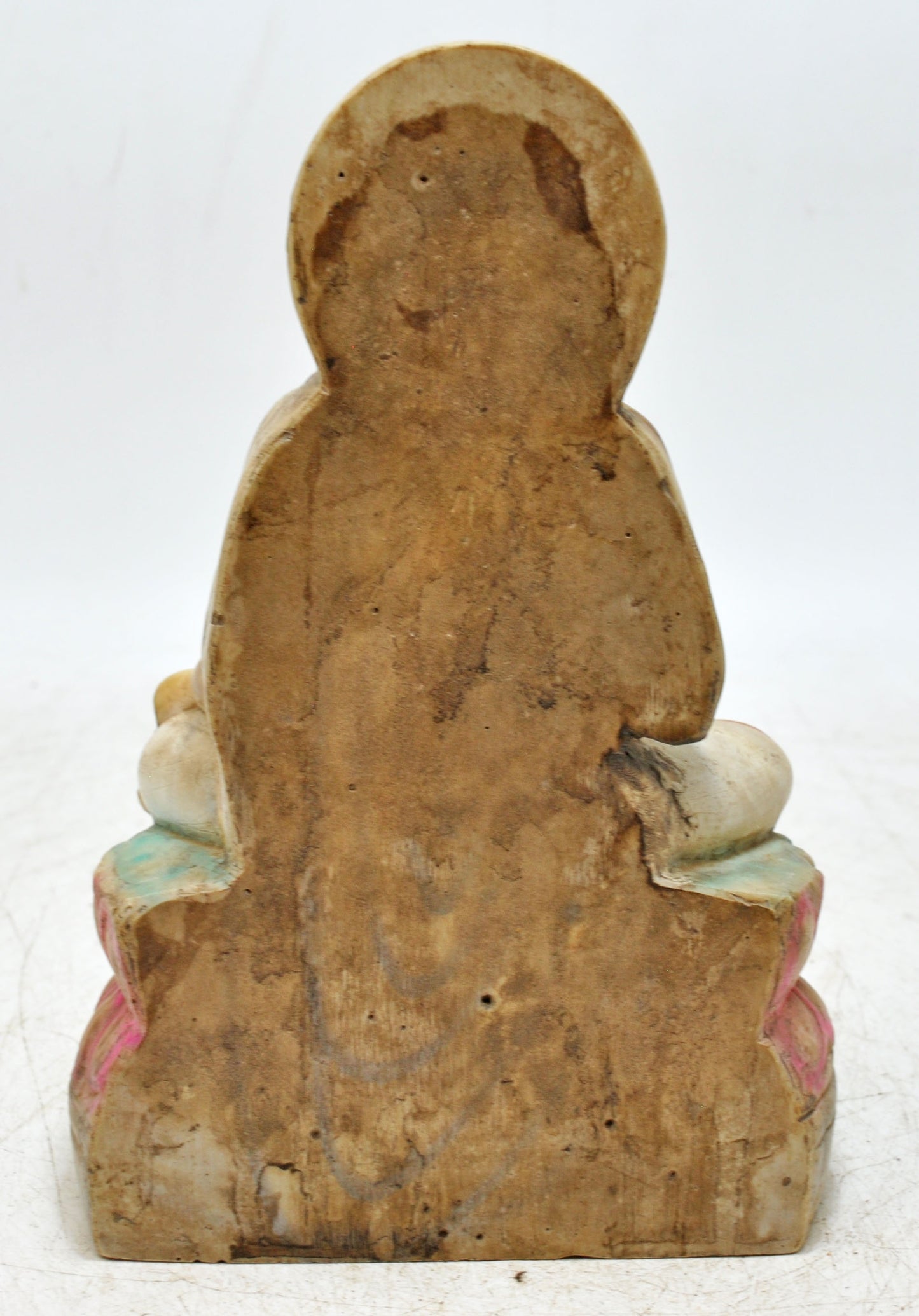 Vintage White Marble Jainism Gautama Swami Idol Figurine Original Old Fine Hand Carved