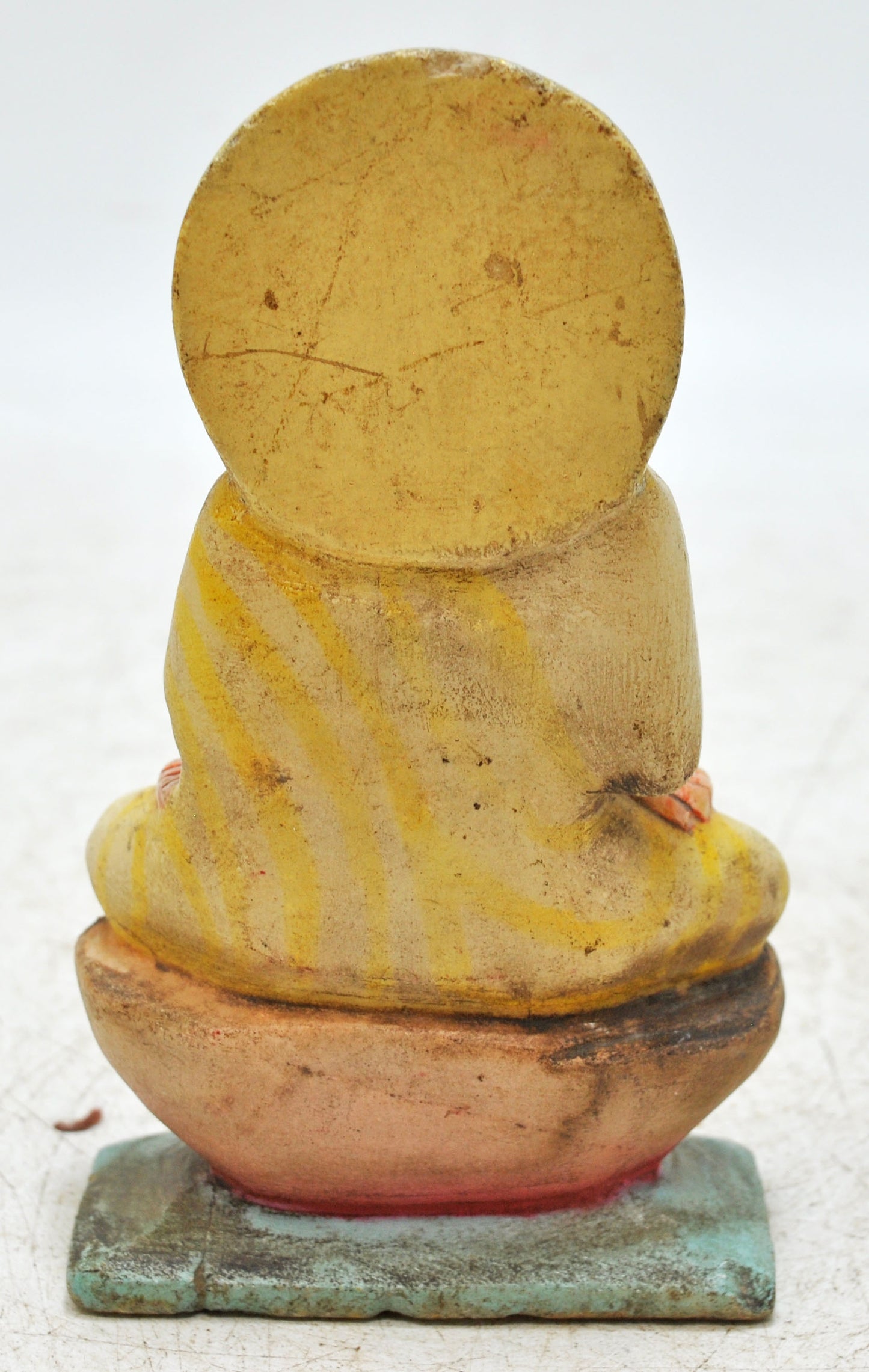 Vintage White Marble Jainism Gautama Swami Idol Figurine Original Old Fine Hand Carved