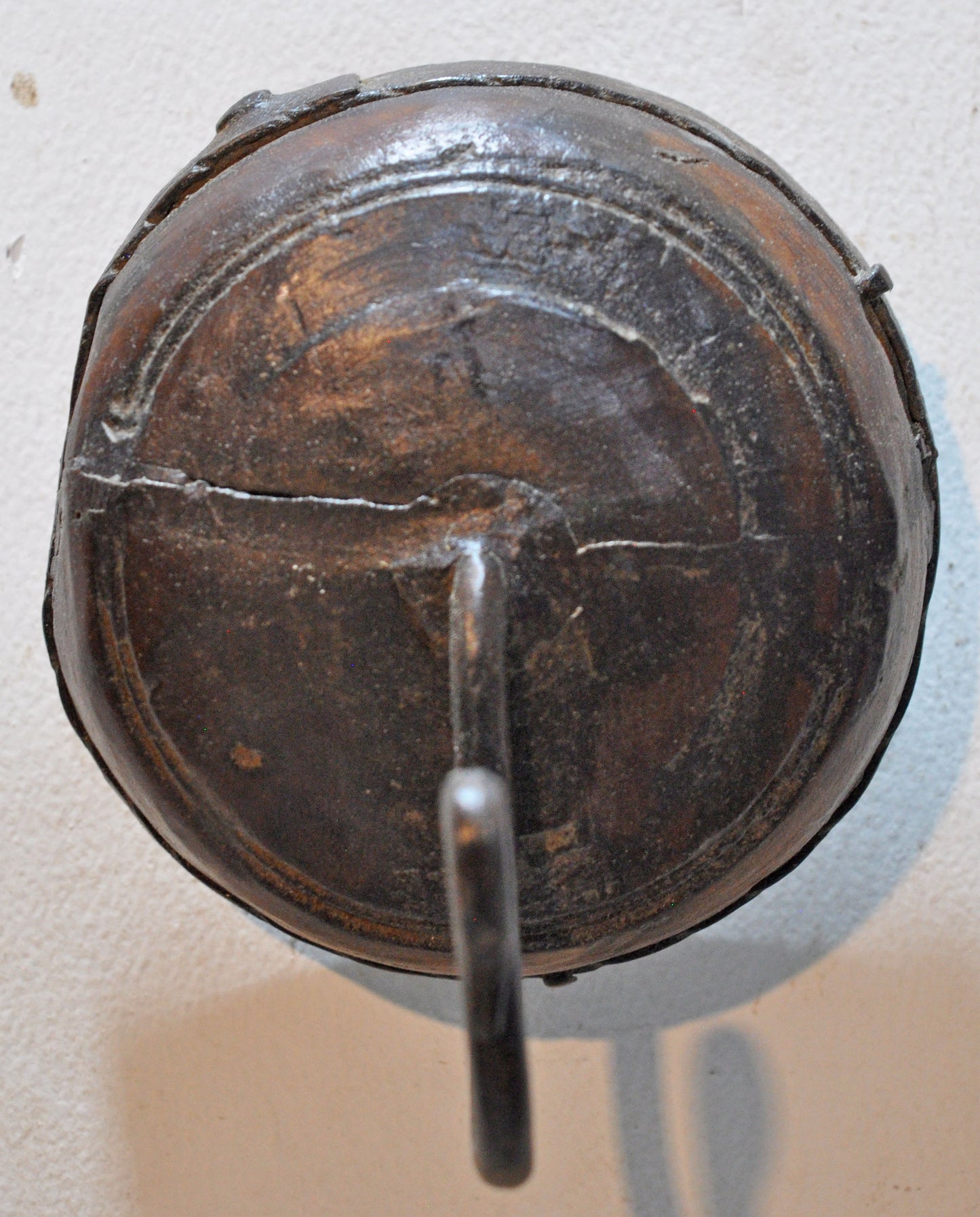 Antique Wooden 1 Hook Hanger Original Old Hand Crafted