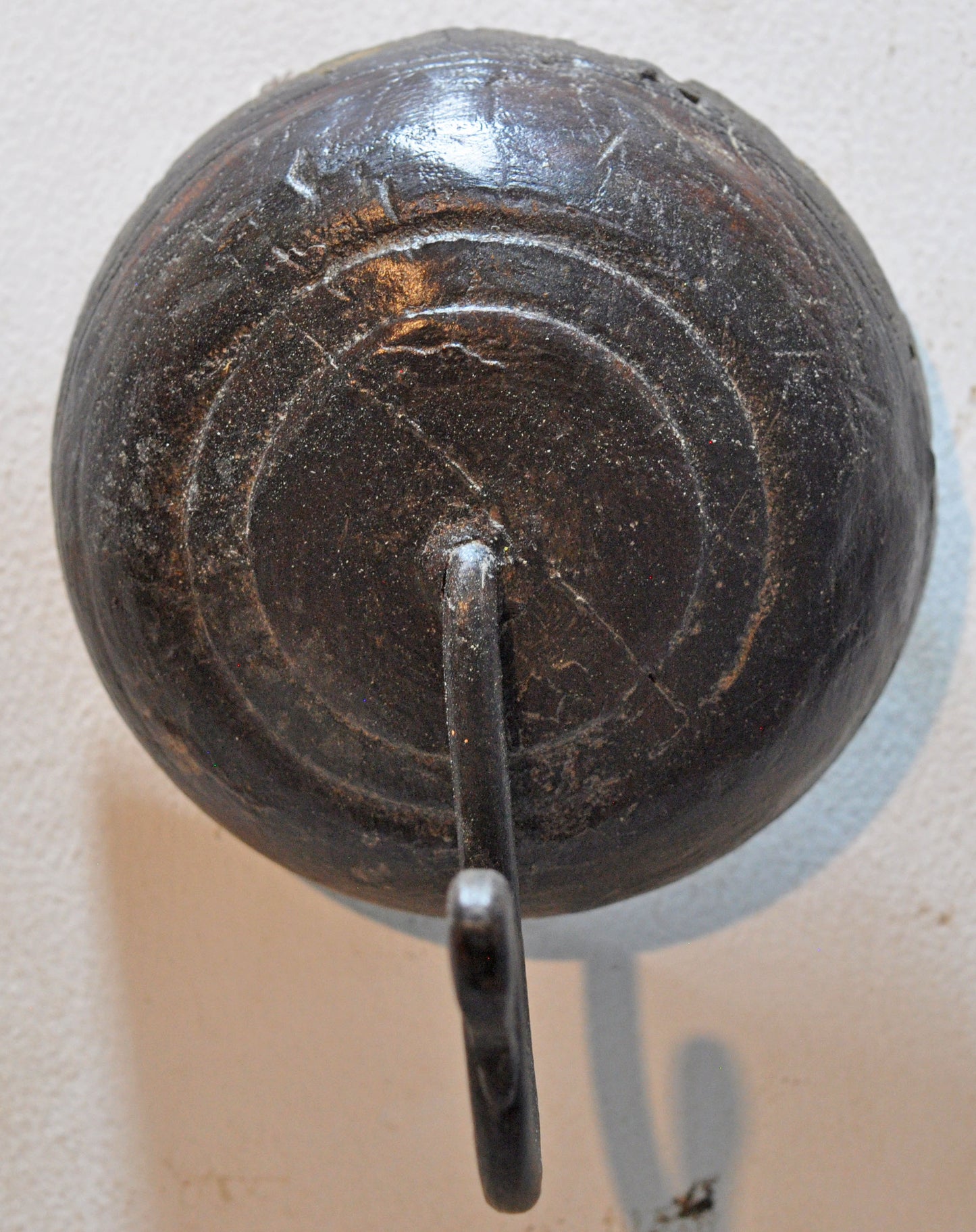 Antique Wooden 1 Hook Hanger Original Old Hand Crafted