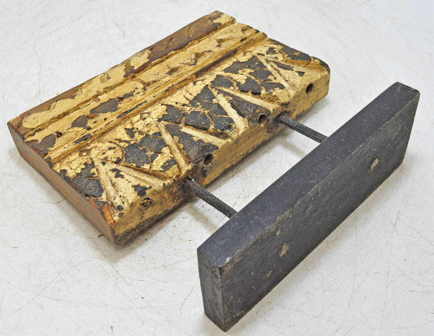 Antique Wooden Floral Carving Panel Plaque Original Old Hand Carved