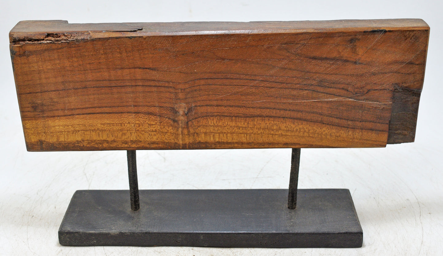 Antique Wooden Floral Carving Panel Plaque Original Old Hand Carved