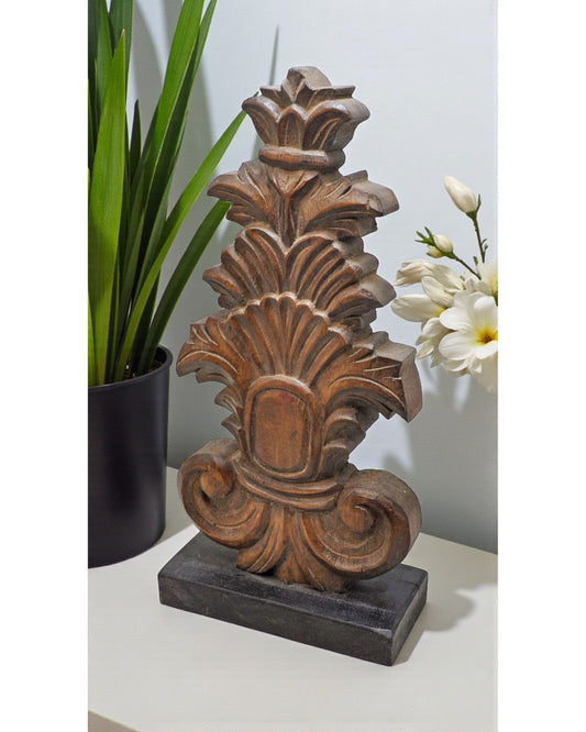 Wooden Floral Carving Panel Fine Hand Carved