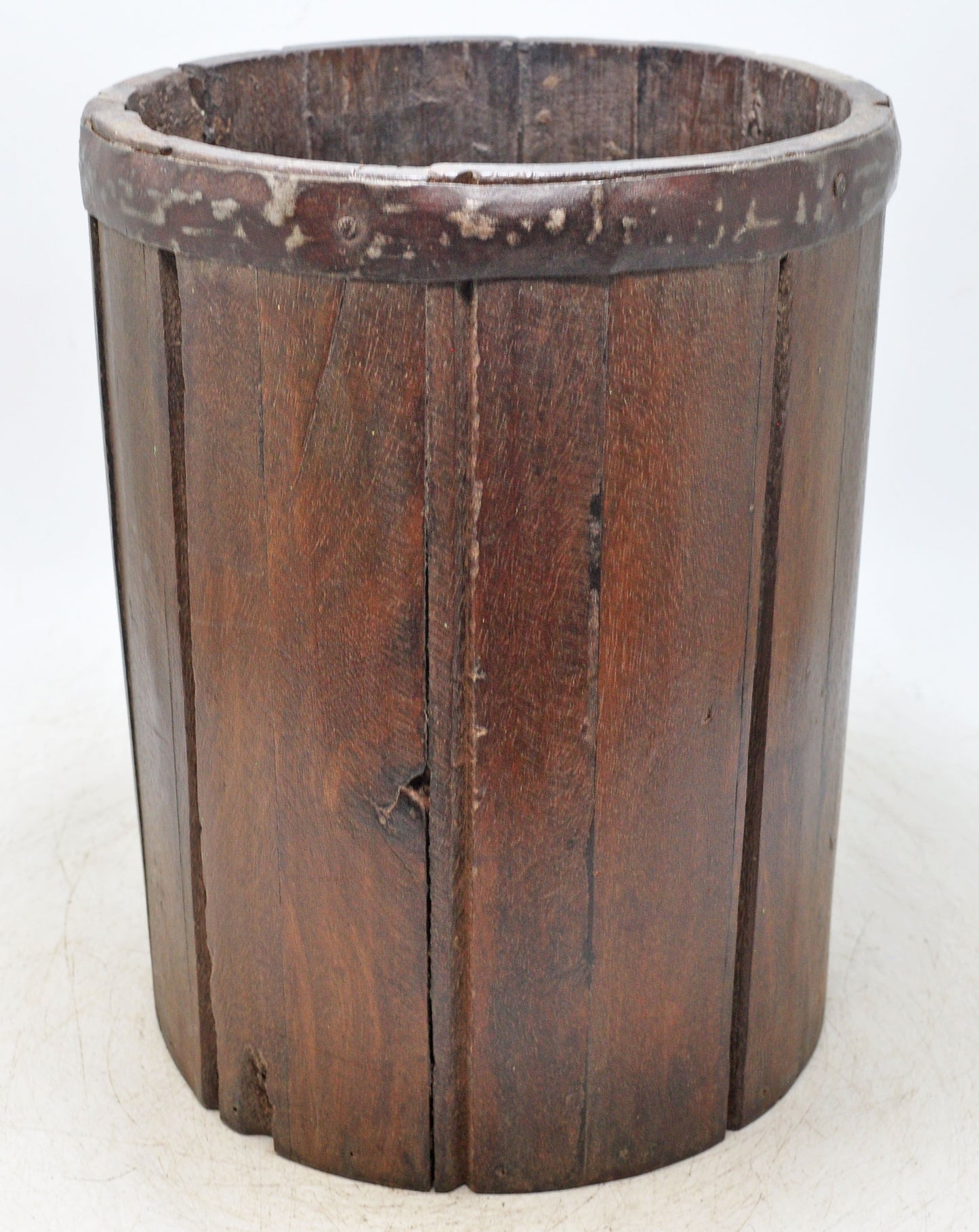 Vintage Wooden Grain Measurement Mana Pot Original Old Hand Crafted