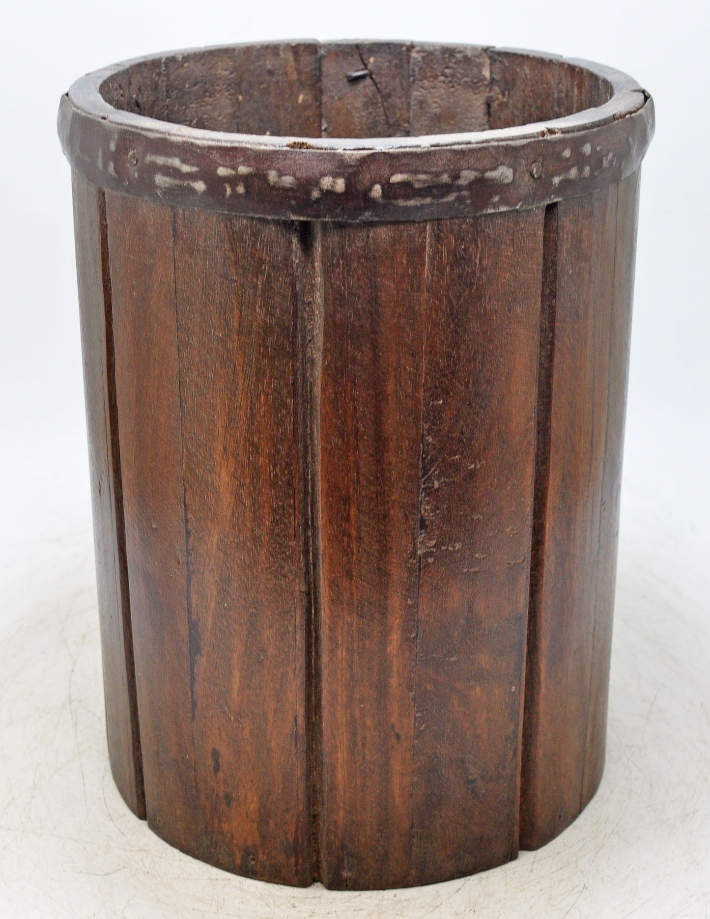 Vintage Wooden Grain Measurement Mana Pot Original Old Hand Crafted